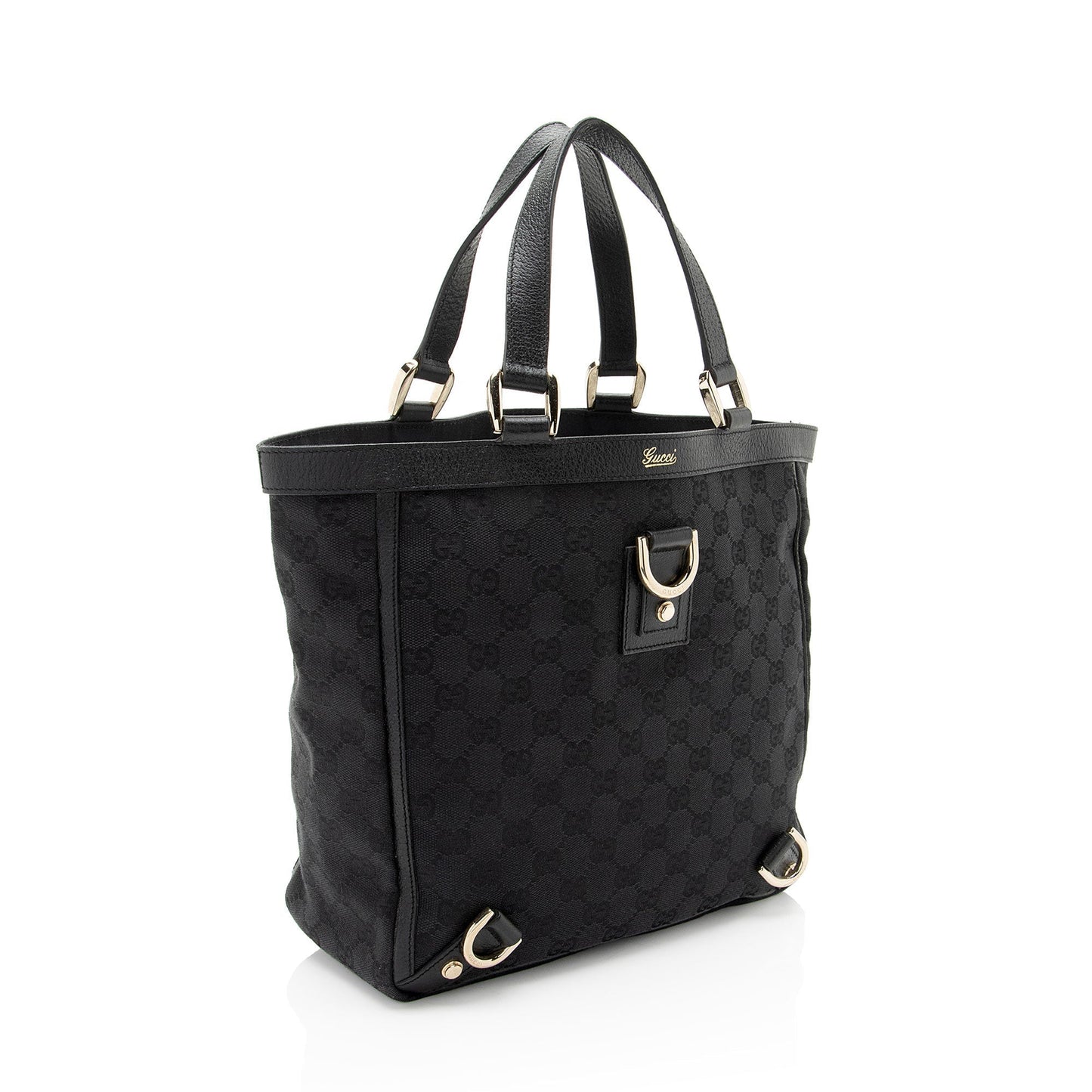 Gucci GG Abbey SHF-s1iOWS Leather Canvas Black Mini Tote Bag