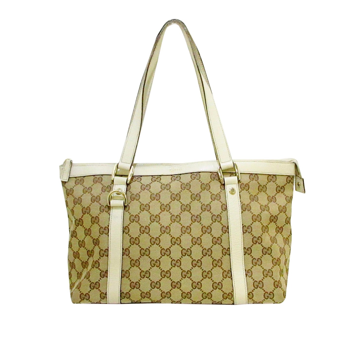 Gucci GG Abbey SHG Canvas White Brown Shoulder Bag 4
