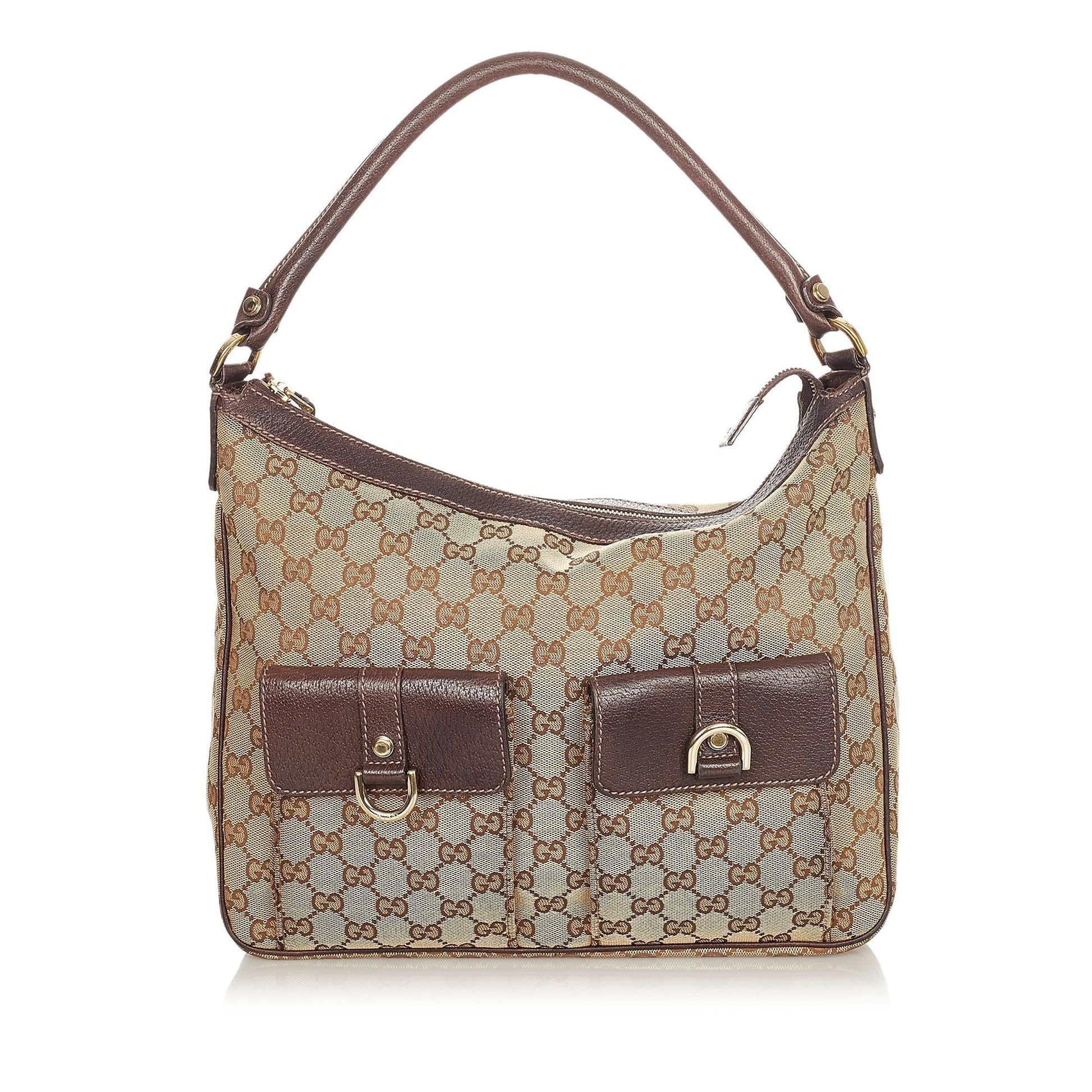 Gucci GG Abbey SHG Canvas Brown Shoulder Bag