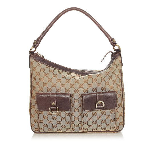 Gucci GG Abbey SHG Canvas Brown Shoulder Bag