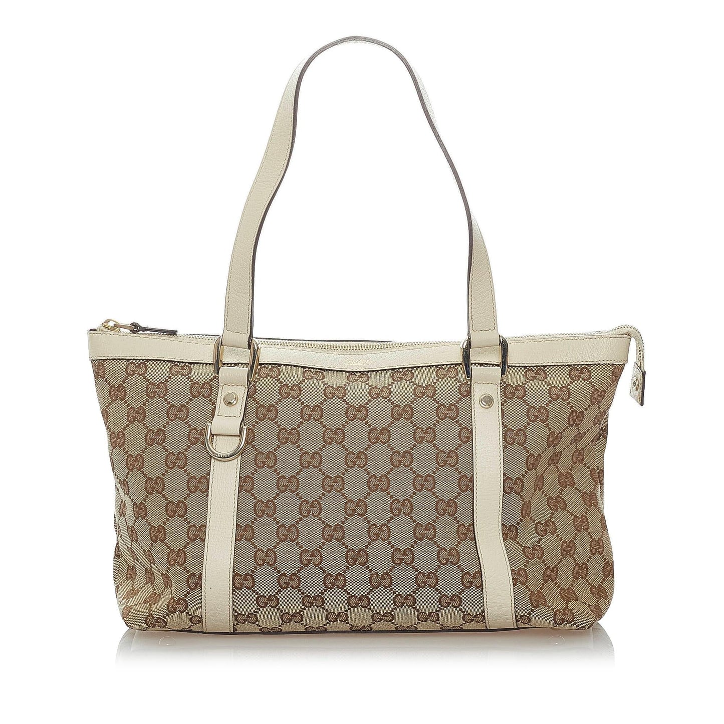 Gucci GG Abbey SHG Canvas White Brown Shoulder Bag 5