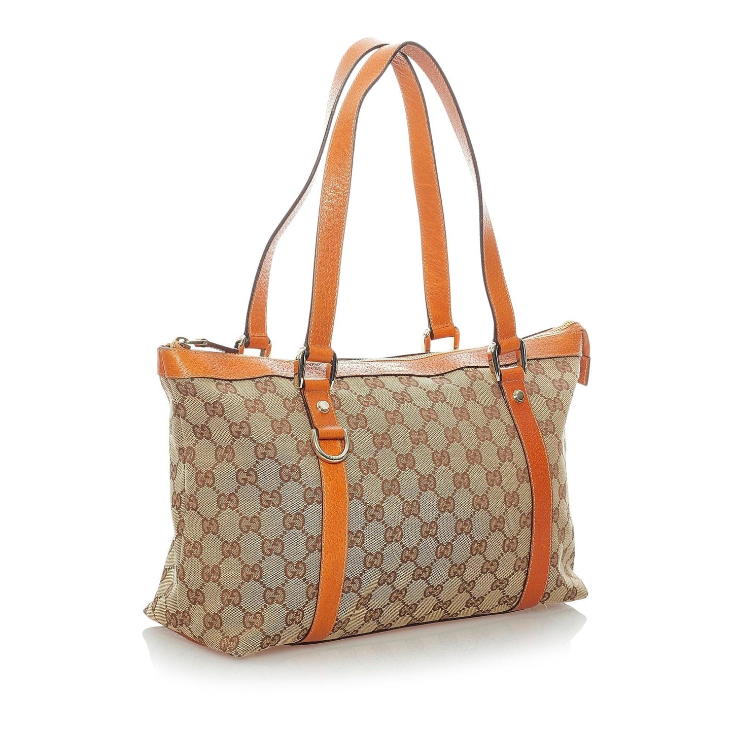 Gucci GG Abbey SHG Canvas Calf Brown Orange Shoulder Bag