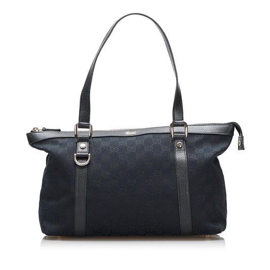 Gucci GG Abbey SHG-fK7hlv Canvas Calf Black Shoulder Bag