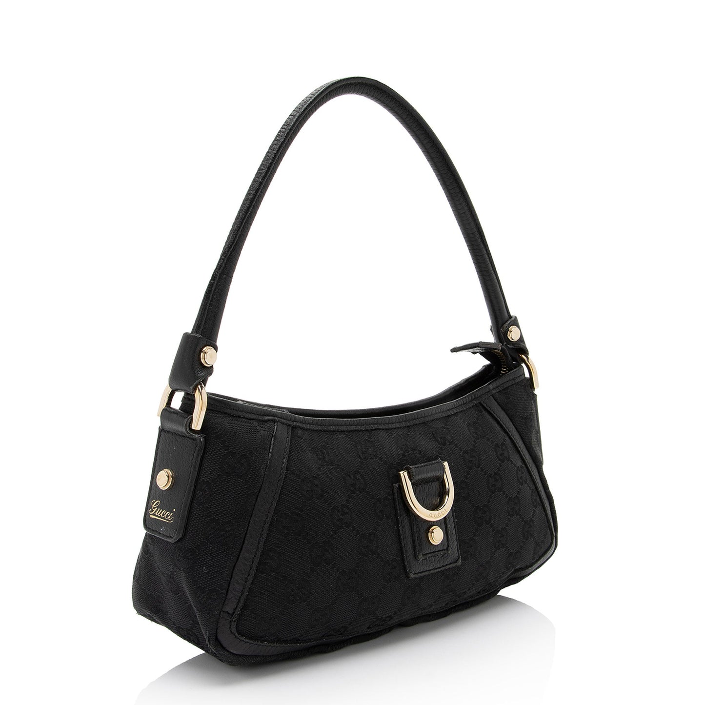 Gucci GG Abbey SHF-hPcUHX Leather Canvas Black Small Shoulder Bag