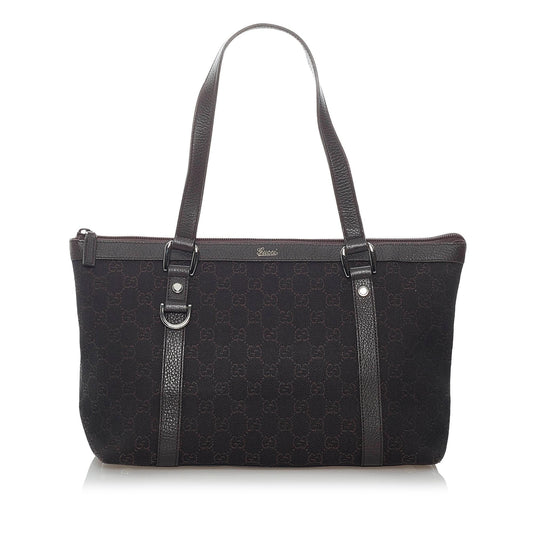 Gucci GG Abbey SHG Canvas Black Tote Bag