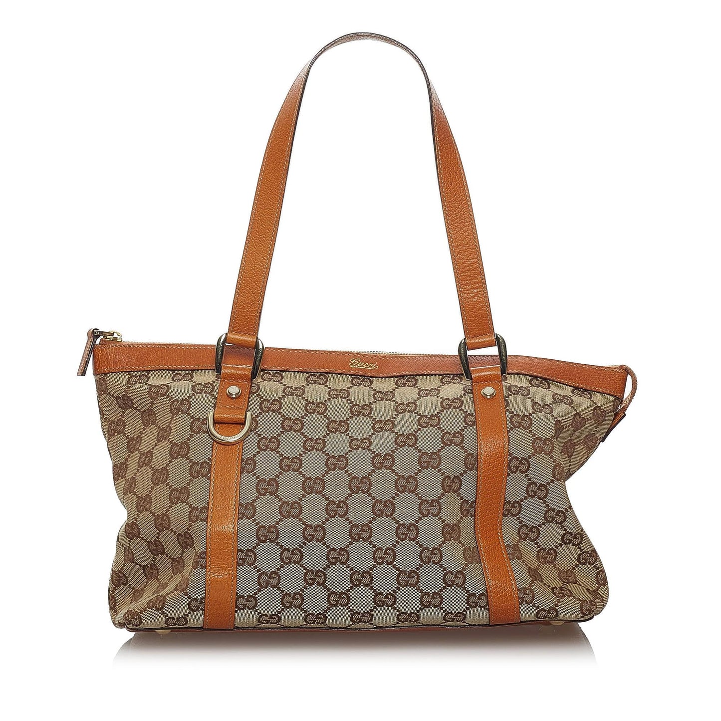 Gucci GG Abbey SHG Canvas Calf Brown Tote Bag
