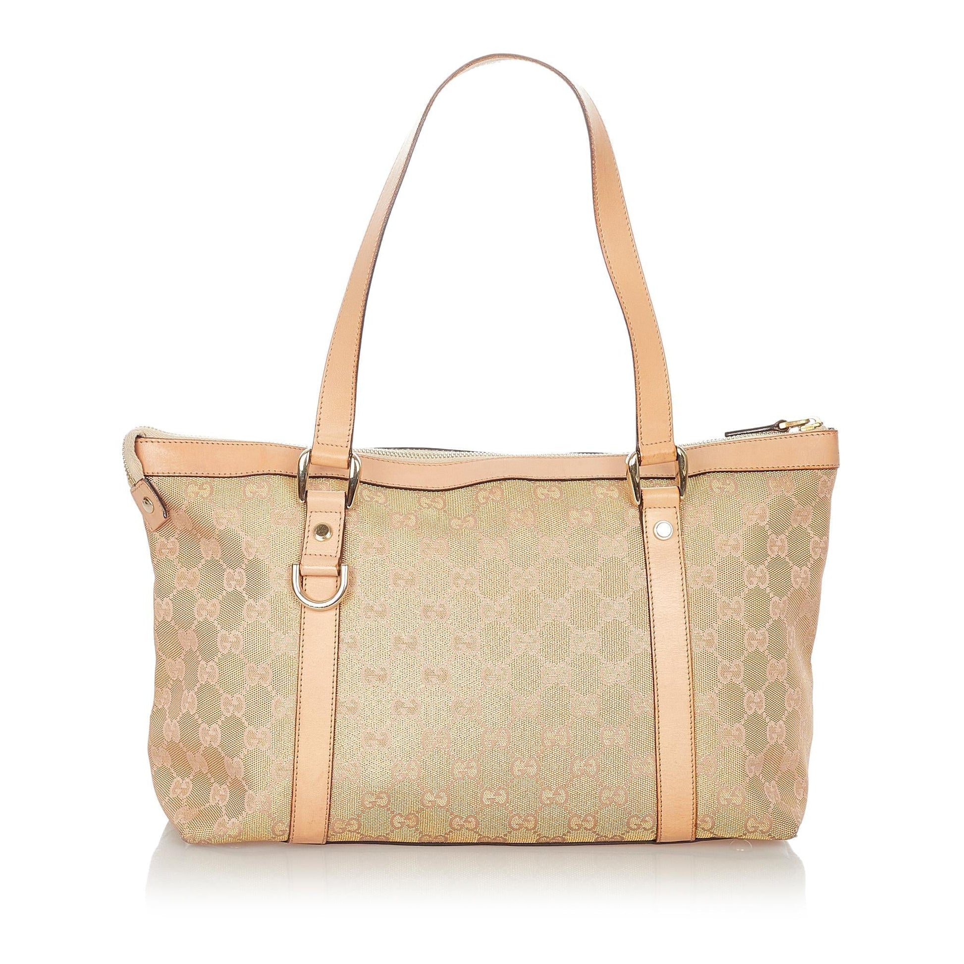 Gucci GG Abbey SHG-lHBds8 Canvas Calf Pink Tote Bag