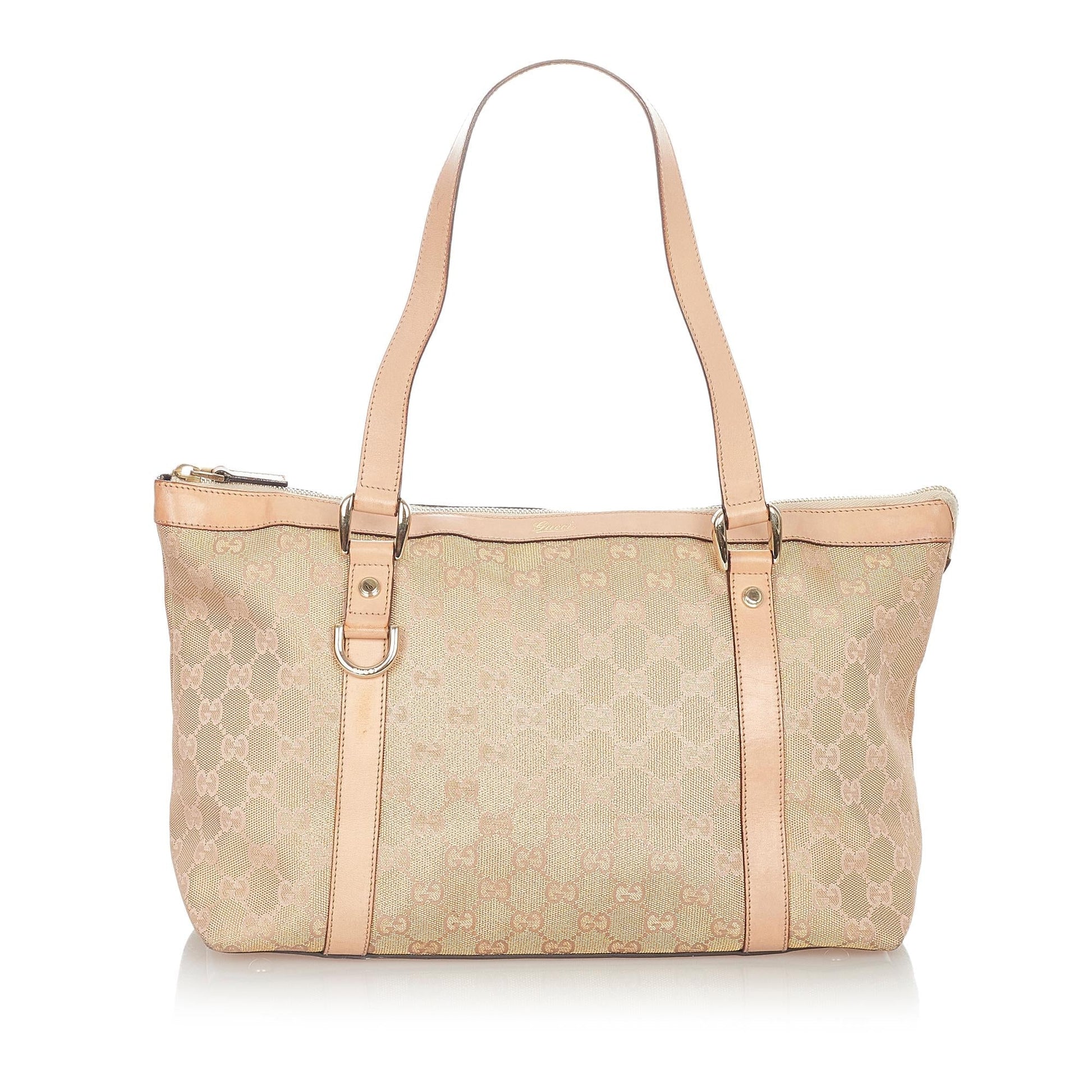 Gucci GG Abbey SHG-lHBds8 Canvas Calf Pink Tote Bag