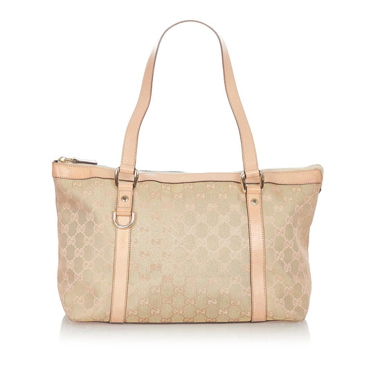 Gucci GG Abbey SHG-lHBds8 Canvas Calf Pink Tote Bag