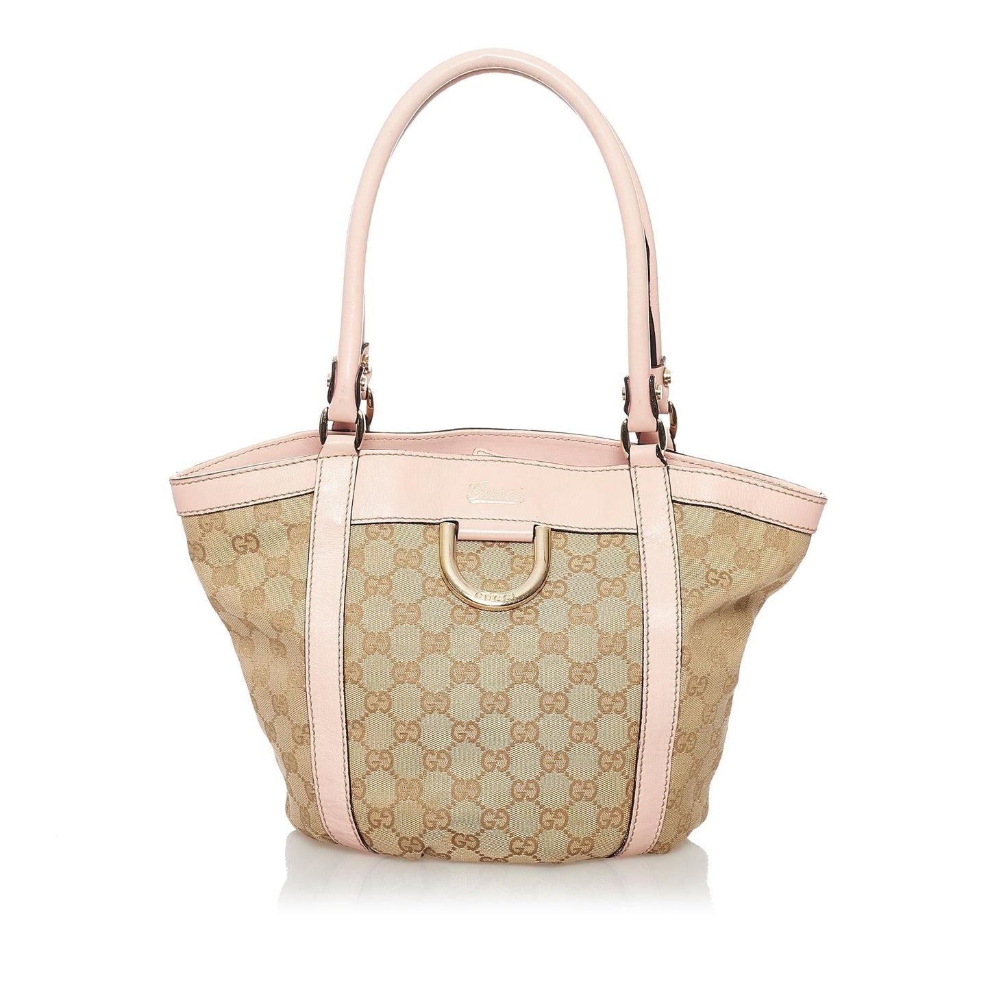 Gucci GG Abbey SHG-noPqrr Canvas Brown Pink Tote Bag