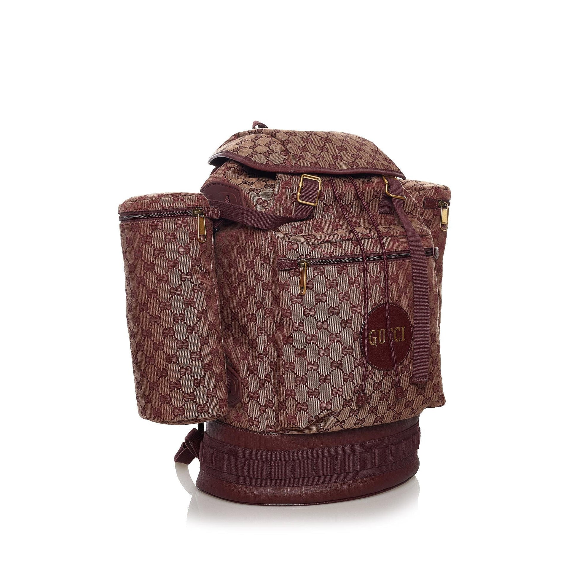 Gucci GG Alpina Trekking Backpack SHG-szkLlr Canvas Calf Red