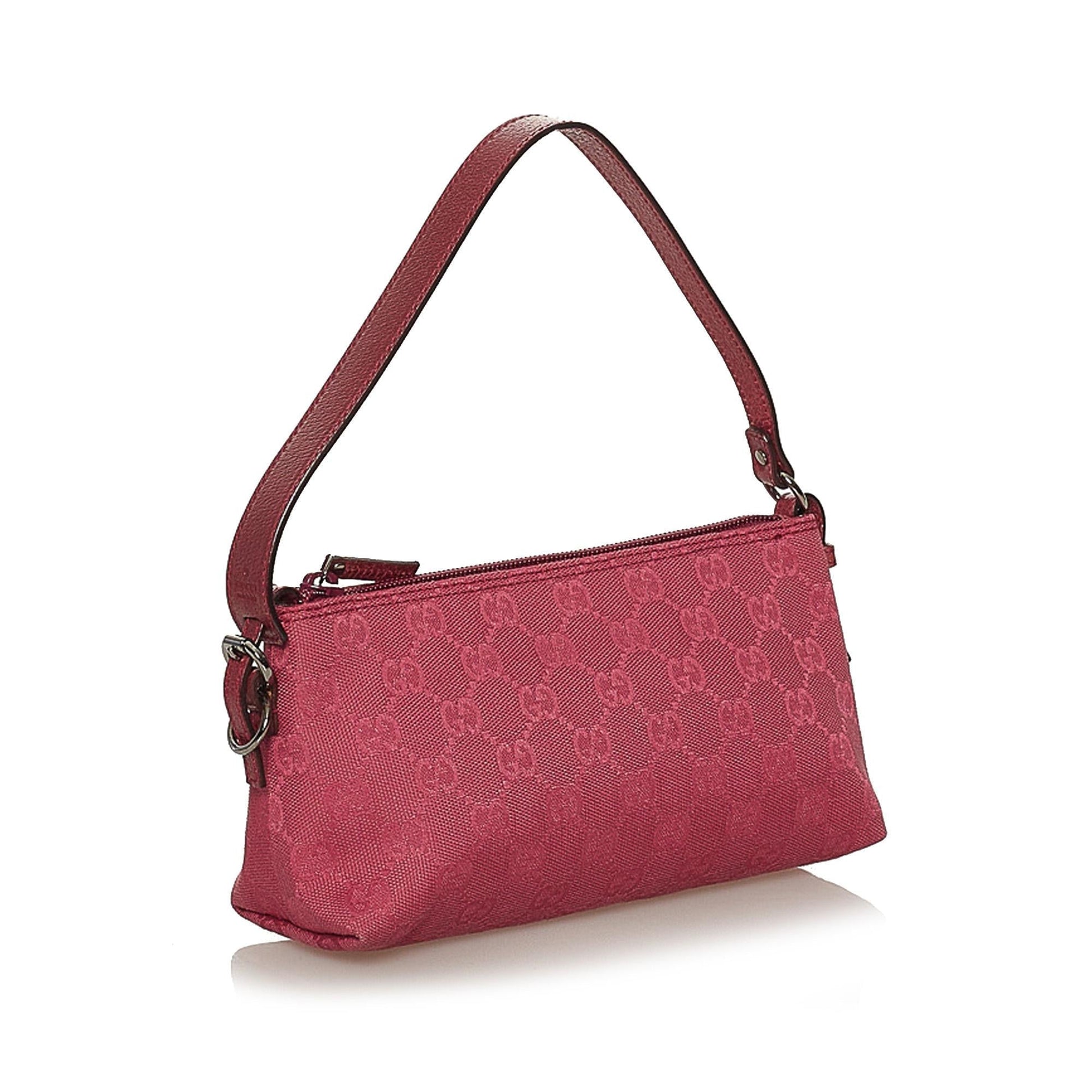 Gucci GG Baguette SHG Canvas Handbag