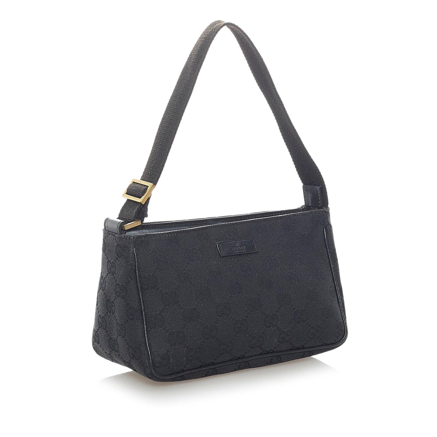 Gucci GG Baguette SHG Canvas Black Handbag