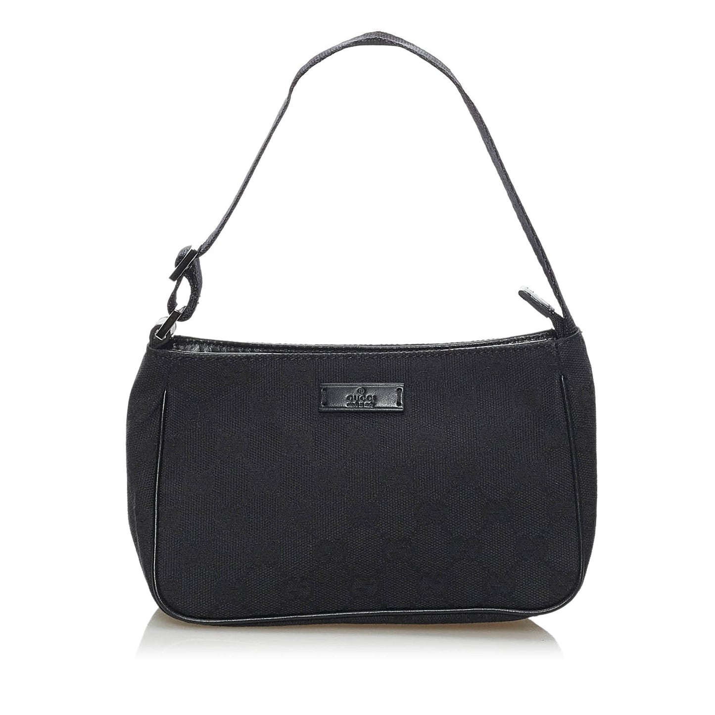 Gucci GG Baguette SHG Canvas Black Handbag Baguette Shg