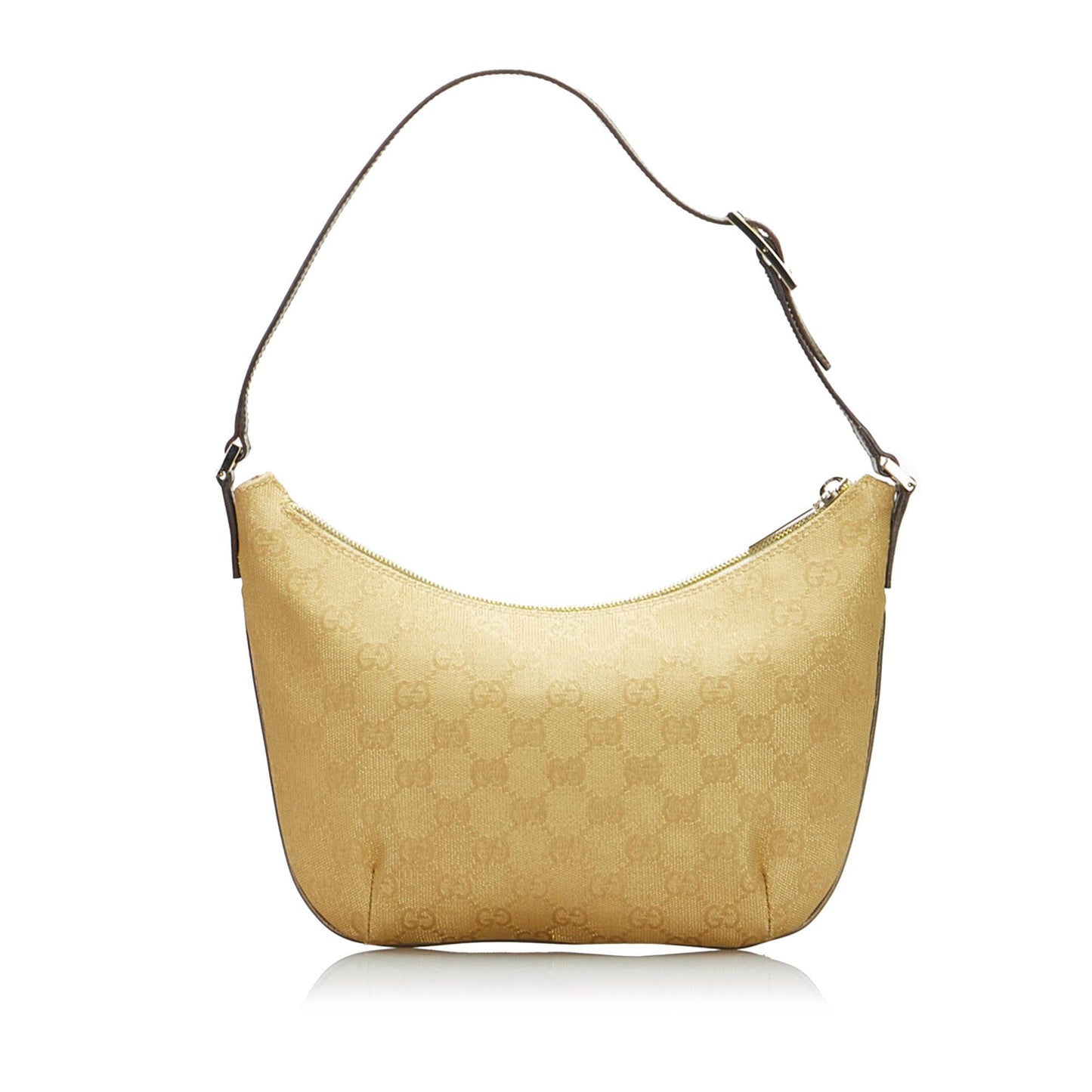 Gucci GG Baguette SHG-znjlTx Canvas Calf Brown Handbag