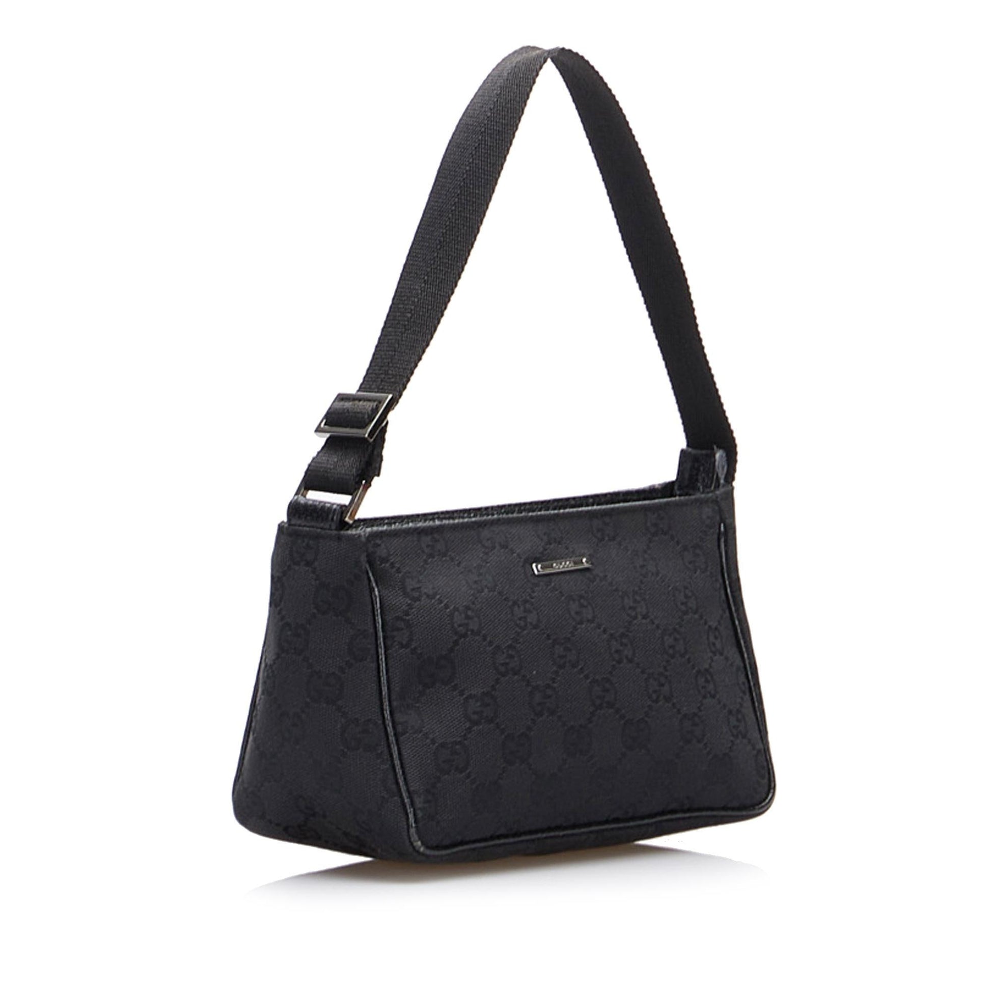 Gucci GG Baguette SHG-aB5Twz Canvas Black Handbag