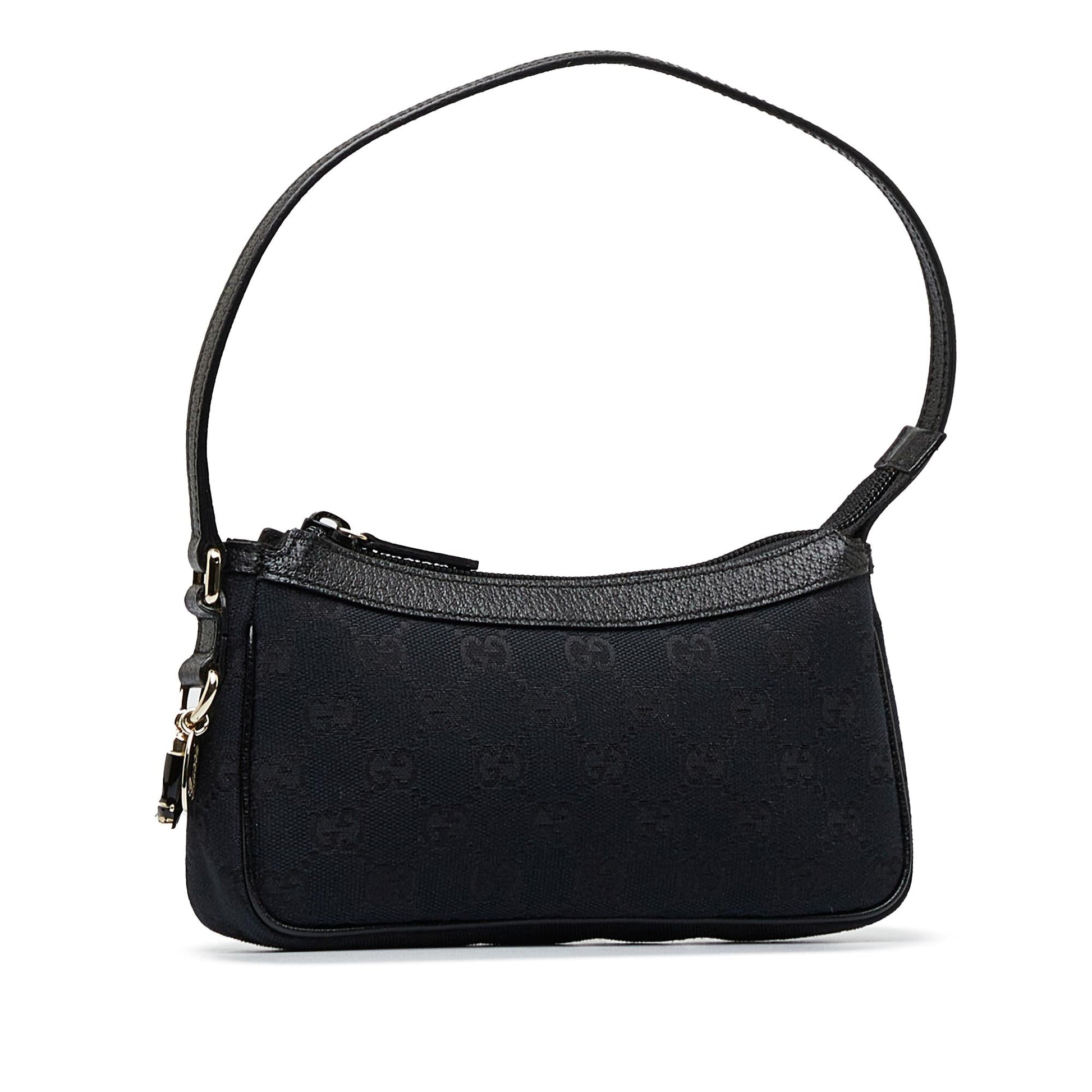 Gucci GG Baguette SHG-onJKx6 Canvas Black Handbag