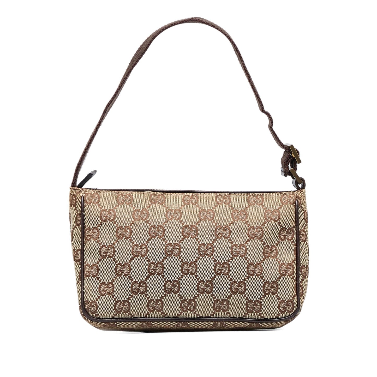 Gucci GG Baguette SHG-LwbSCX Canvas Brown Handbag