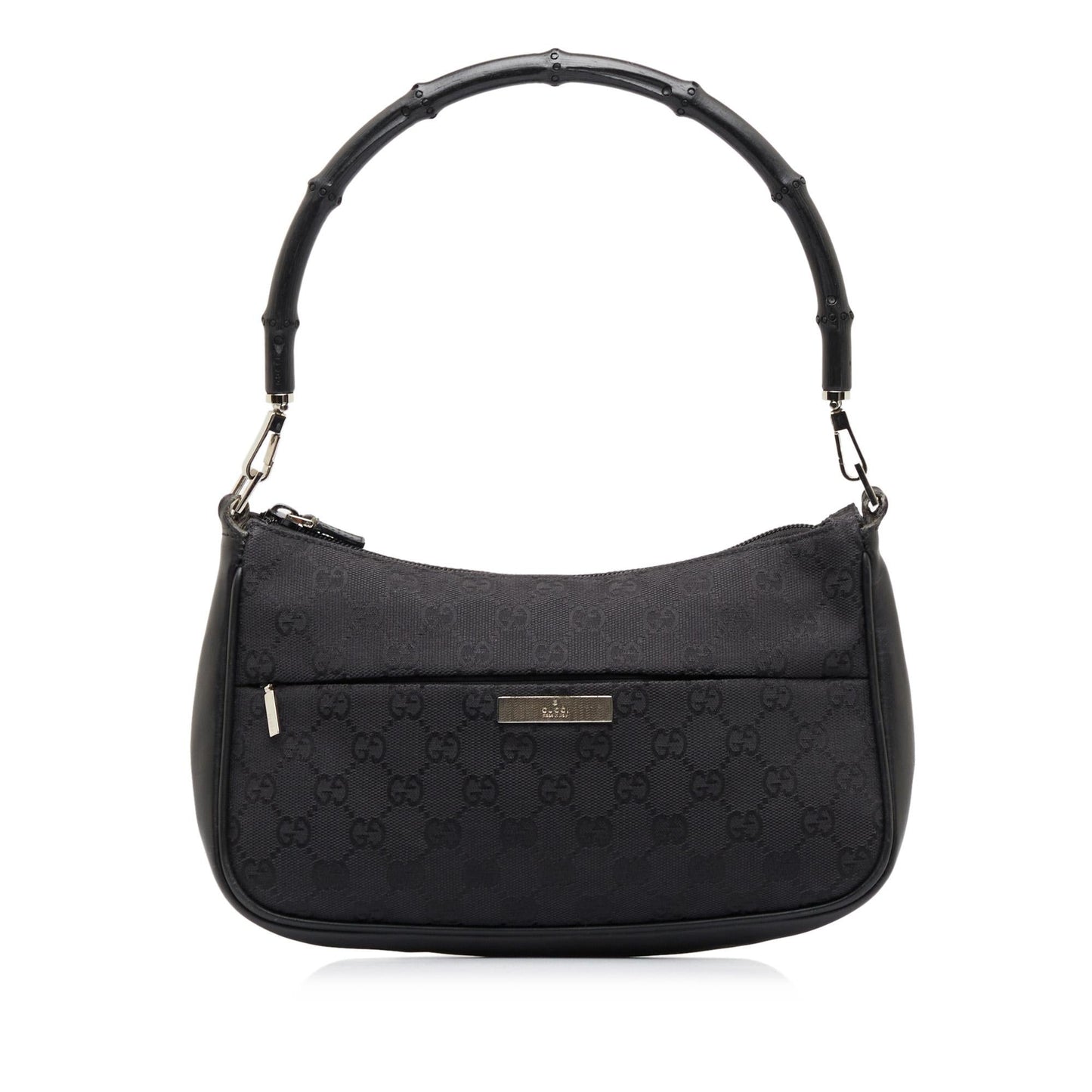 Gucci GG Bamboo Baguette SHG-kSjf51 Canvas Black Handbag