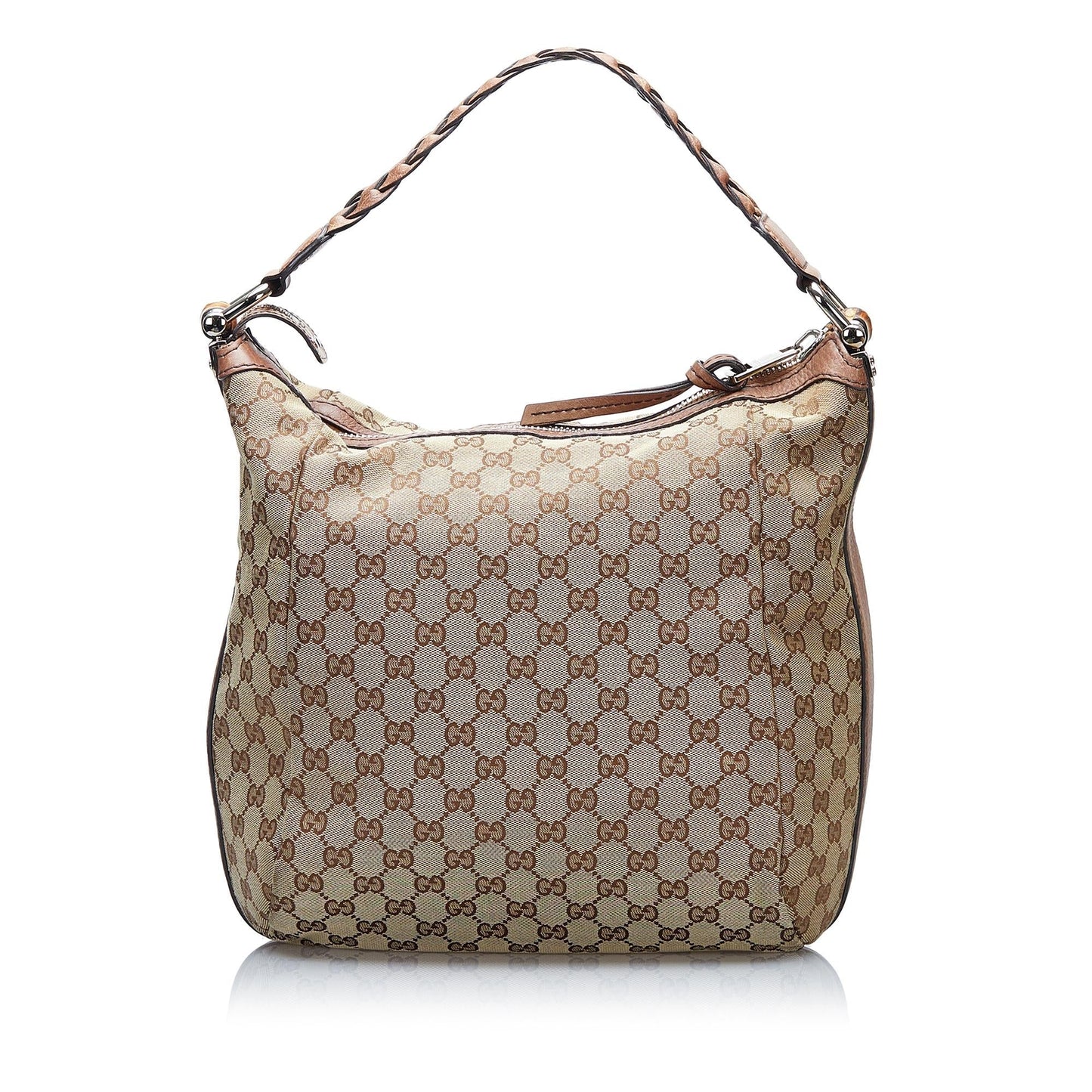 Gucci GG Bamboo Bar SHG-oJqkMt Canvas Brown Shoulder Bag