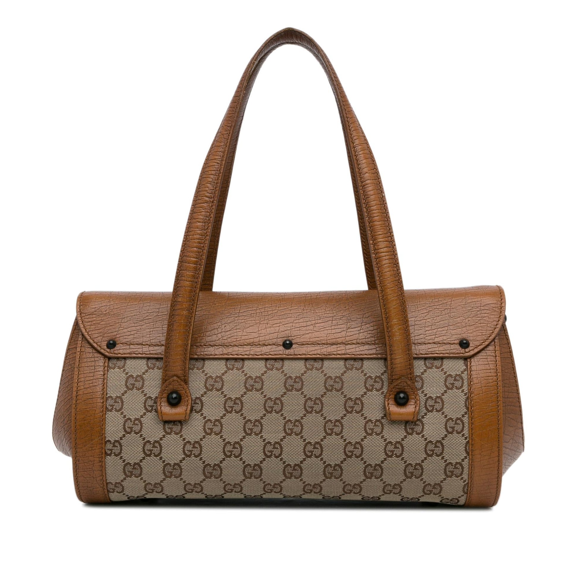Gucci GG Bamboo Bullet SHG-aCTqSs Canvas Brown Shoulder Bag