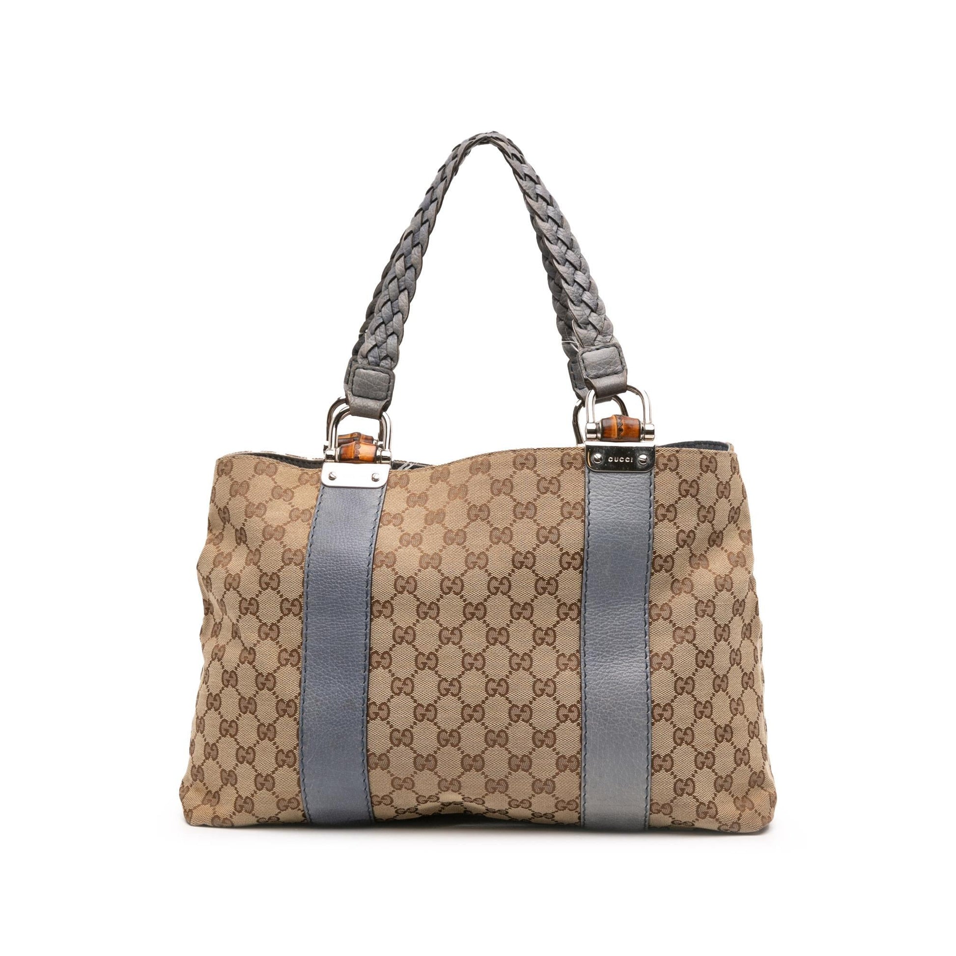 Gucci GG Bamboo Libeccio Canvas Tote Bag