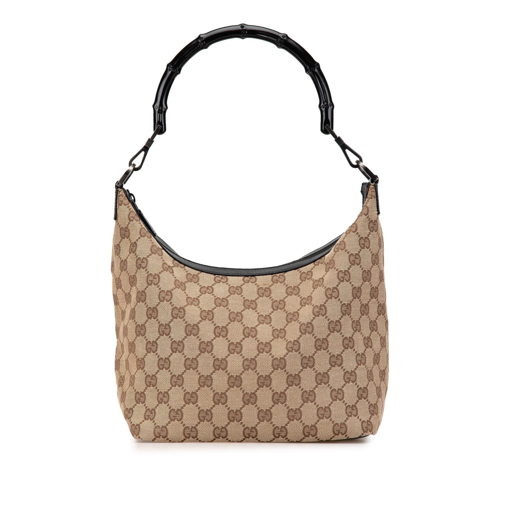 Gucci GG Bamboo SHG-jAsRoJ Canvas Calf Brown Shoulder Bag