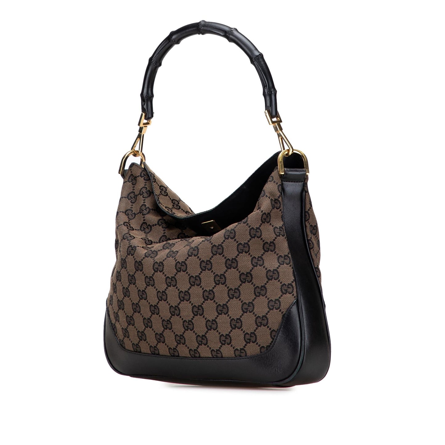 Gucci GG Bamboo Web Canvas Travel Bag Satchel 1