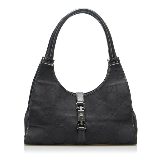Gucci GG Bardot SHG-xoRzQP Canvas Black Shoulder Bag