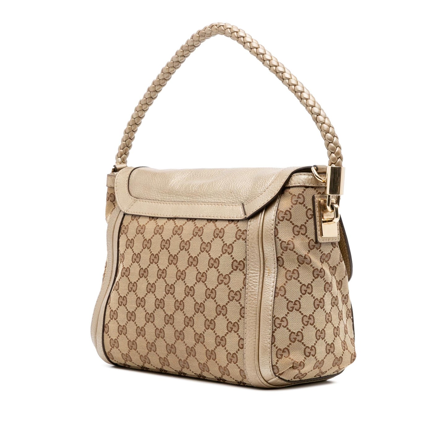 Gucci GG Bella Canvas Flap Travel Bag Satchel 1