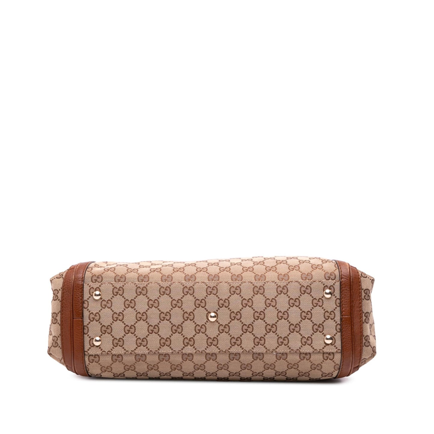 Gucci GG Bella Canvas Calf Brown Satchel Bag Satchel 6
