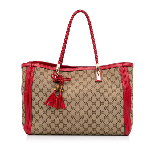 Gucci GG Bella SHG-TRYzVO Canvas Brown Tote Bag