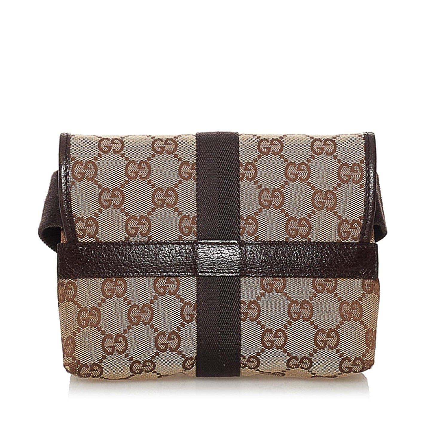 Gucci GG Belt SHG Canvas Brown Accessory 8