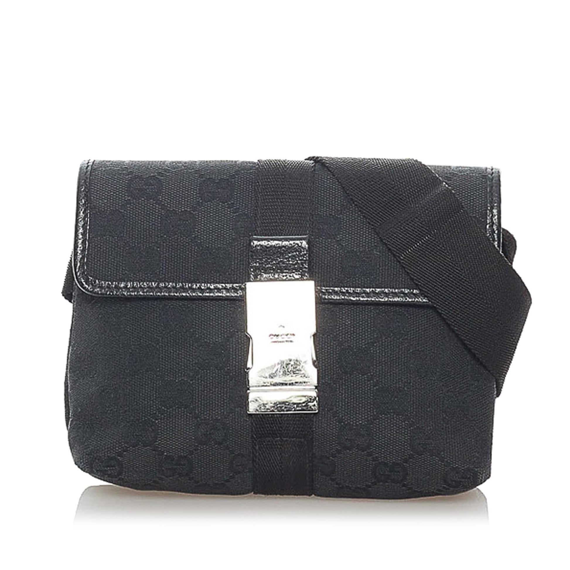 Gucci GG Belt SHG Canvas Black Accessory 6