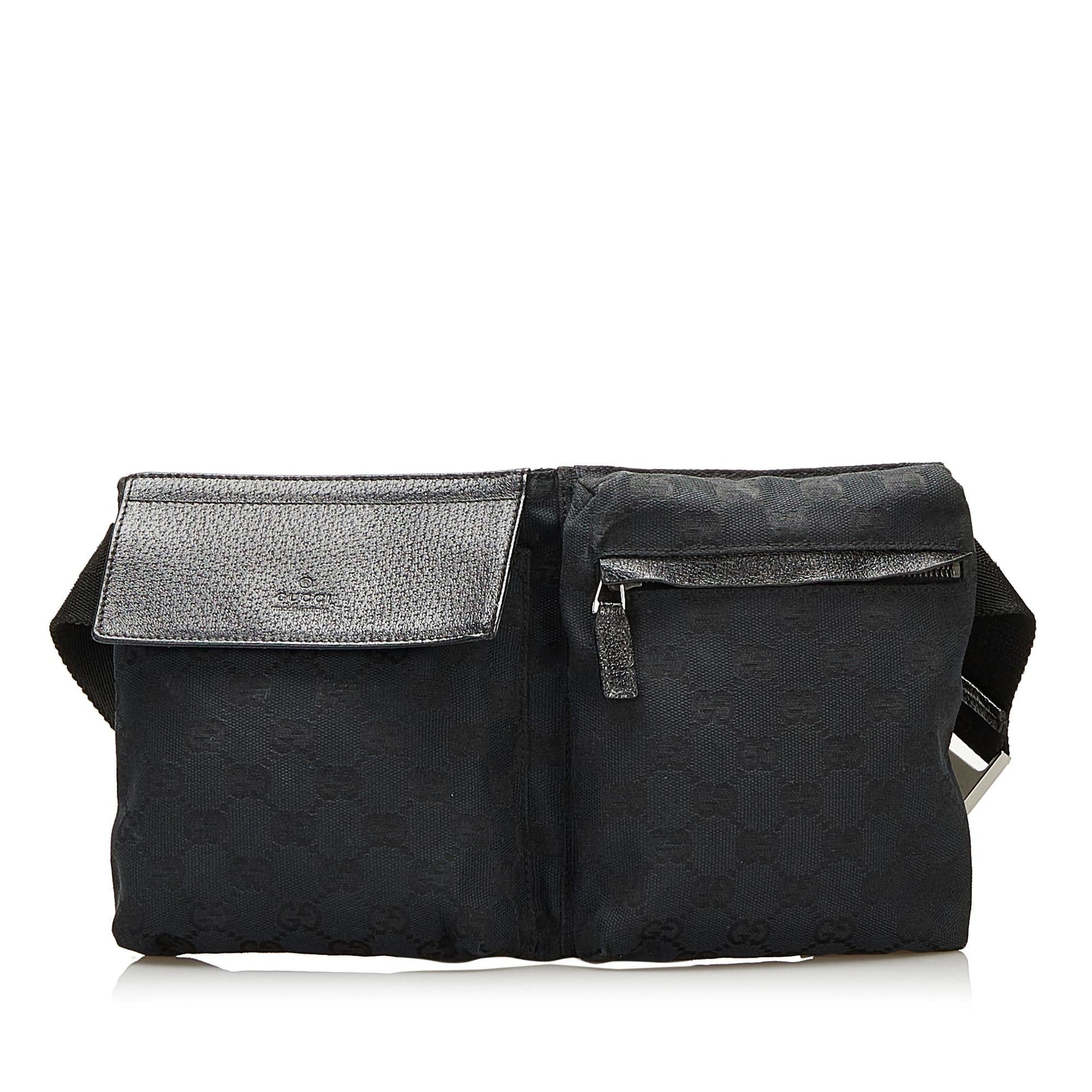 Gucci GG Belt SHG Canvas Black Accessory 3