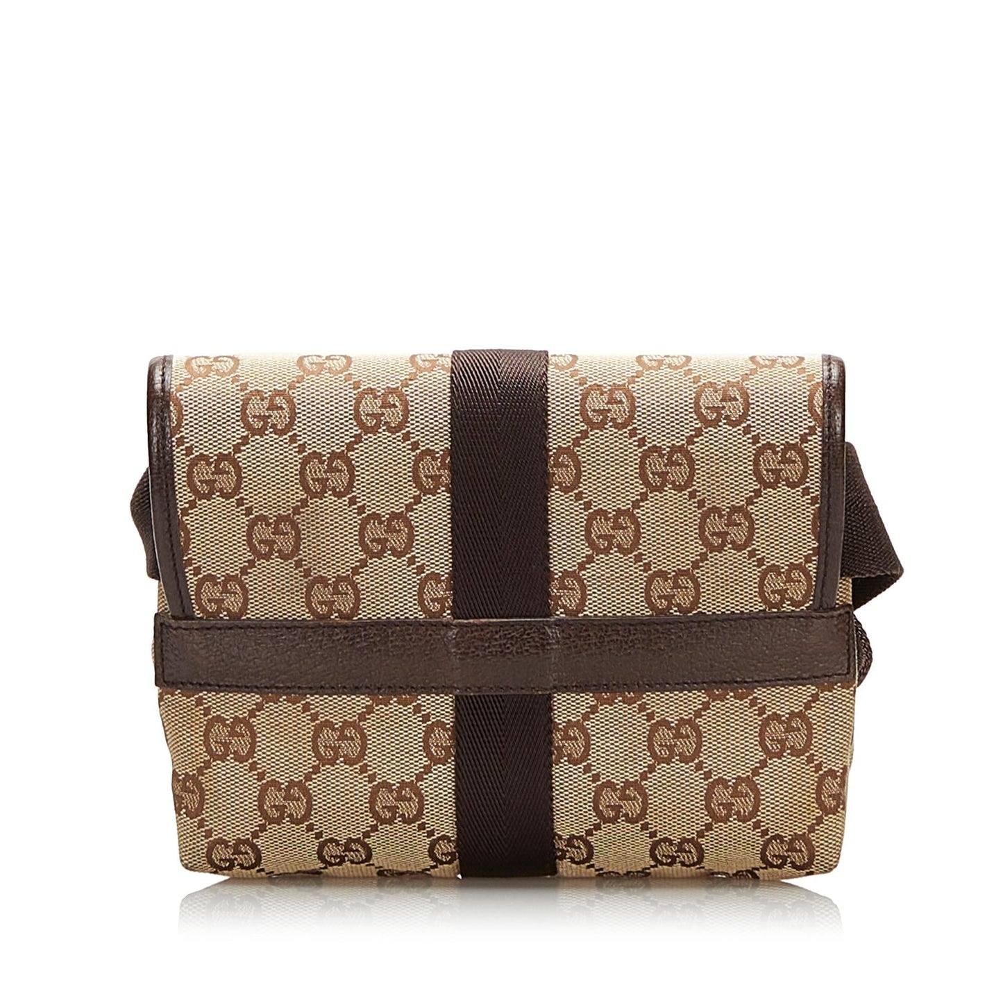 Gucci GG Belt SHG Canvas Brown Accessory Bag Shg