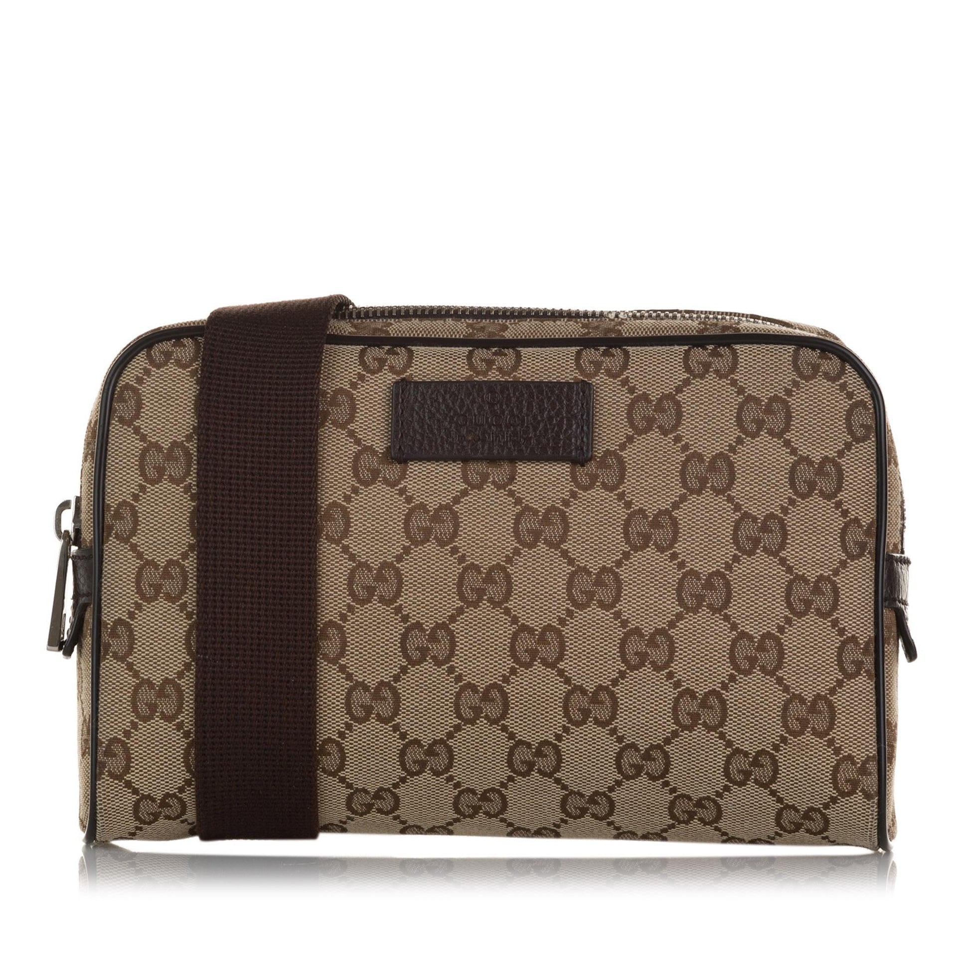 Gucci GG Belt SHG Canvas Brown Accessory 4