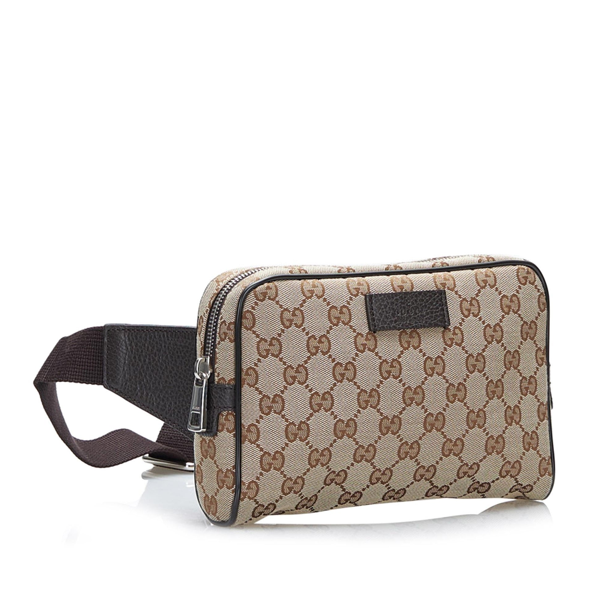 Gucci GG Belt SHG Canvas Brown Accessory 3