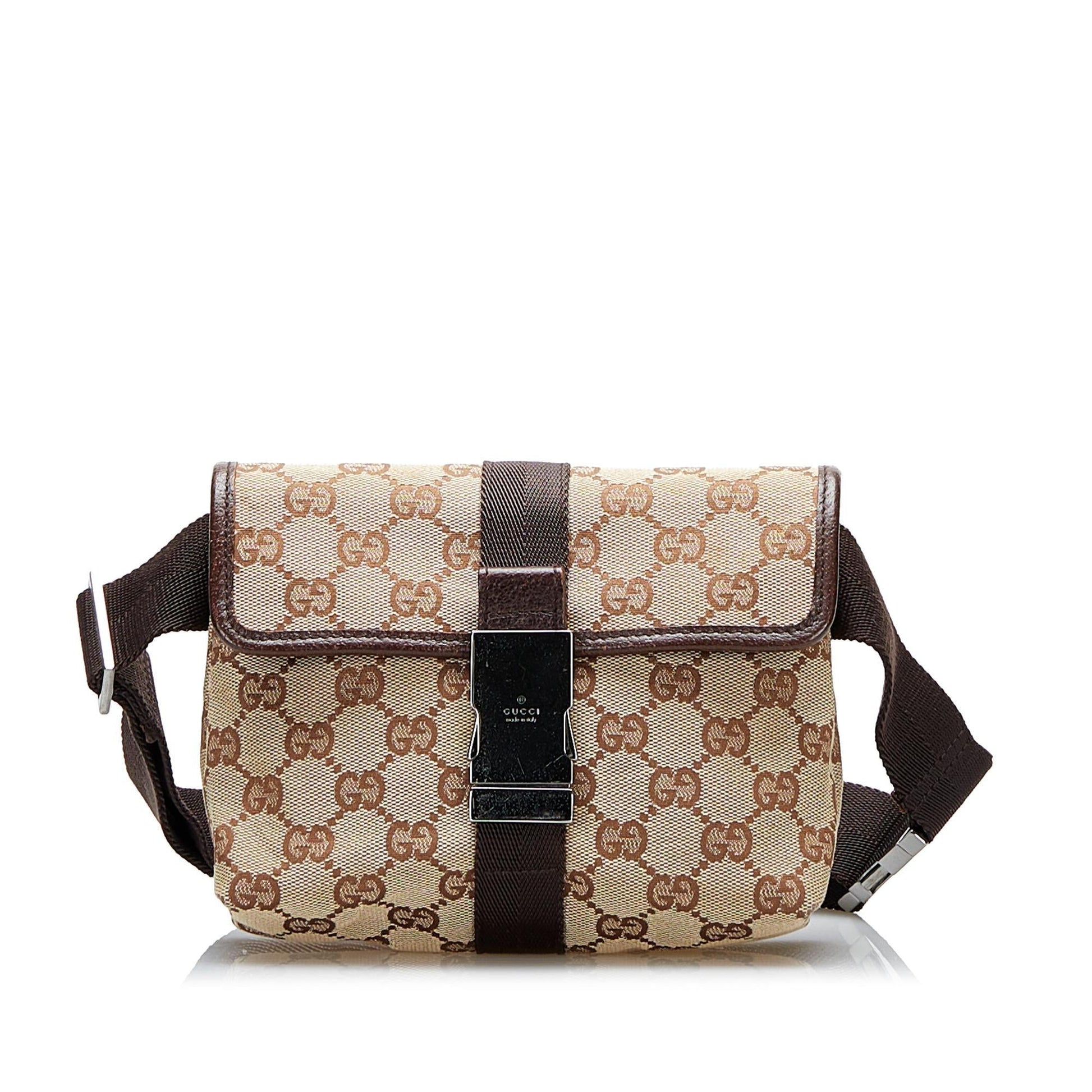 Gucci GG Belt SHG-ikZHTj Canvas Brown Accessory