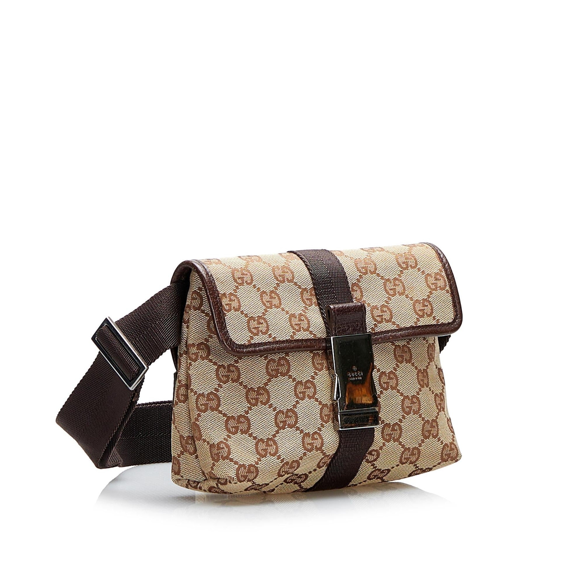 Gucci GG Belt SHG-ikZHTj Canvas Brown Accessory