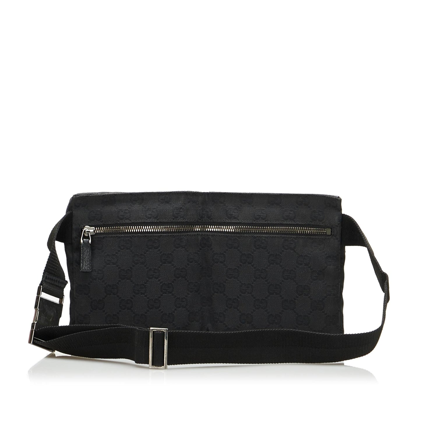 Gucci GG Belt SHG-GLFGvx Canvas Black Accessory