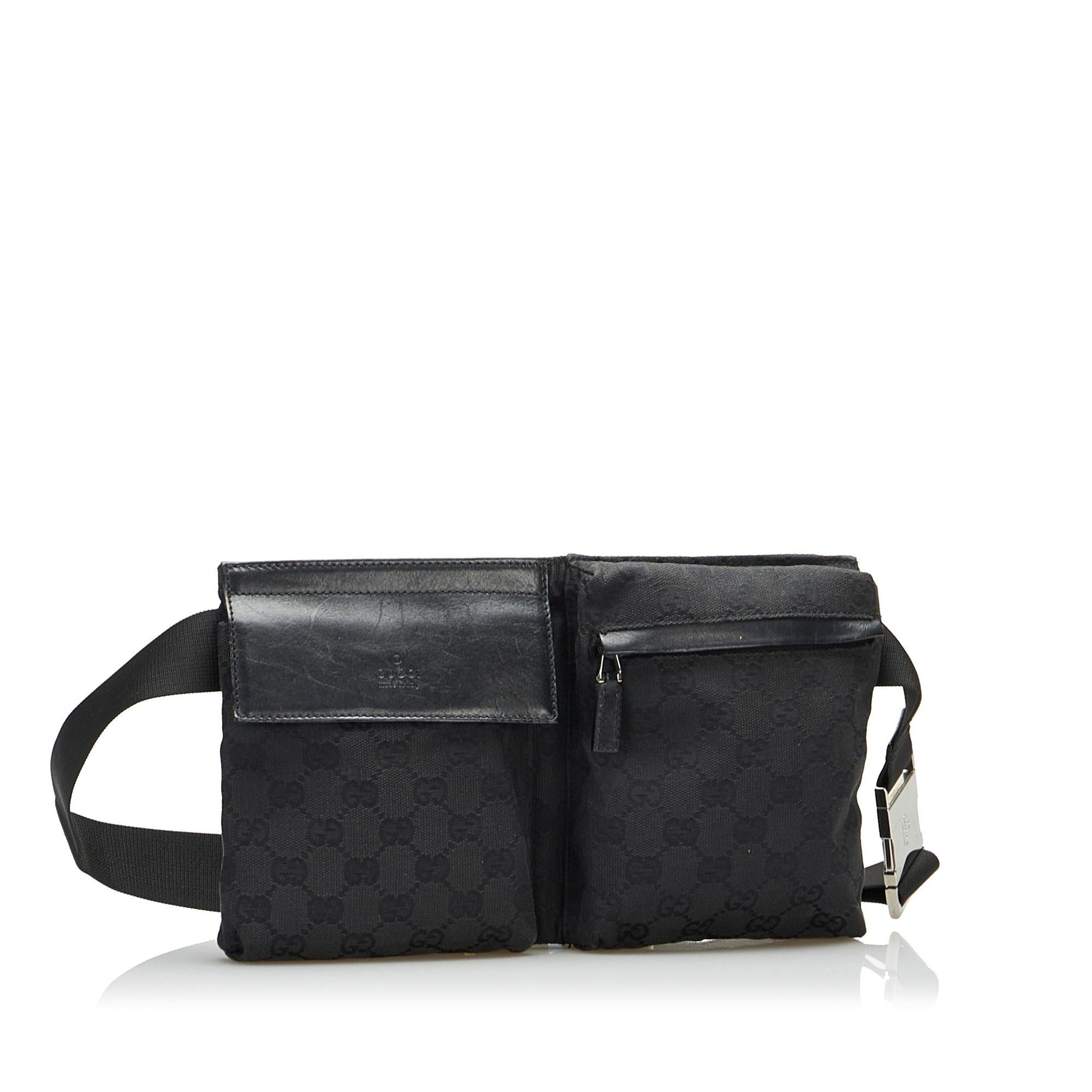 Gucci GG Belt SHG-3PiMQY Canvas Black Accessory