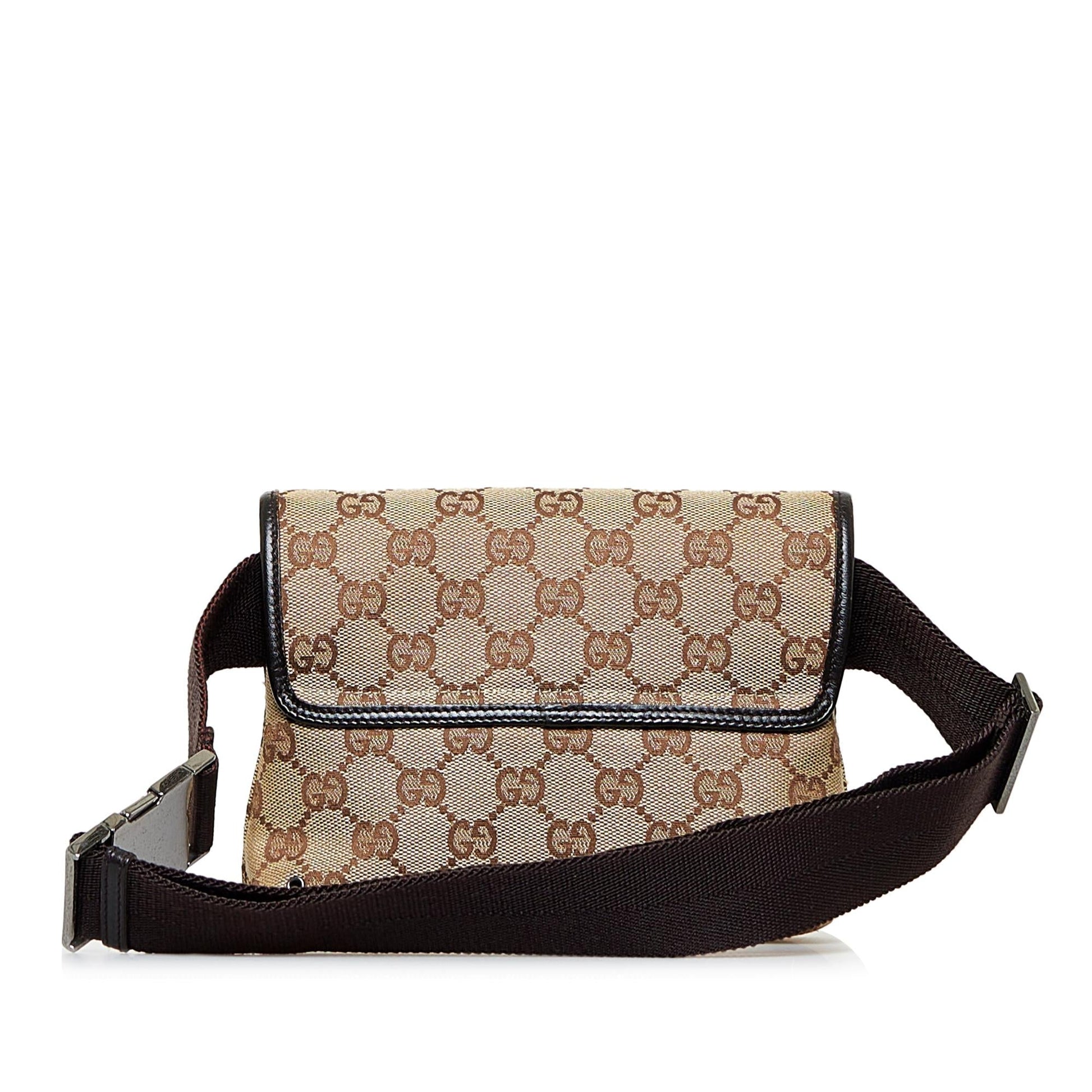 Gucci GG Belt SHG-ttXpFV Canvas Brown Accessory