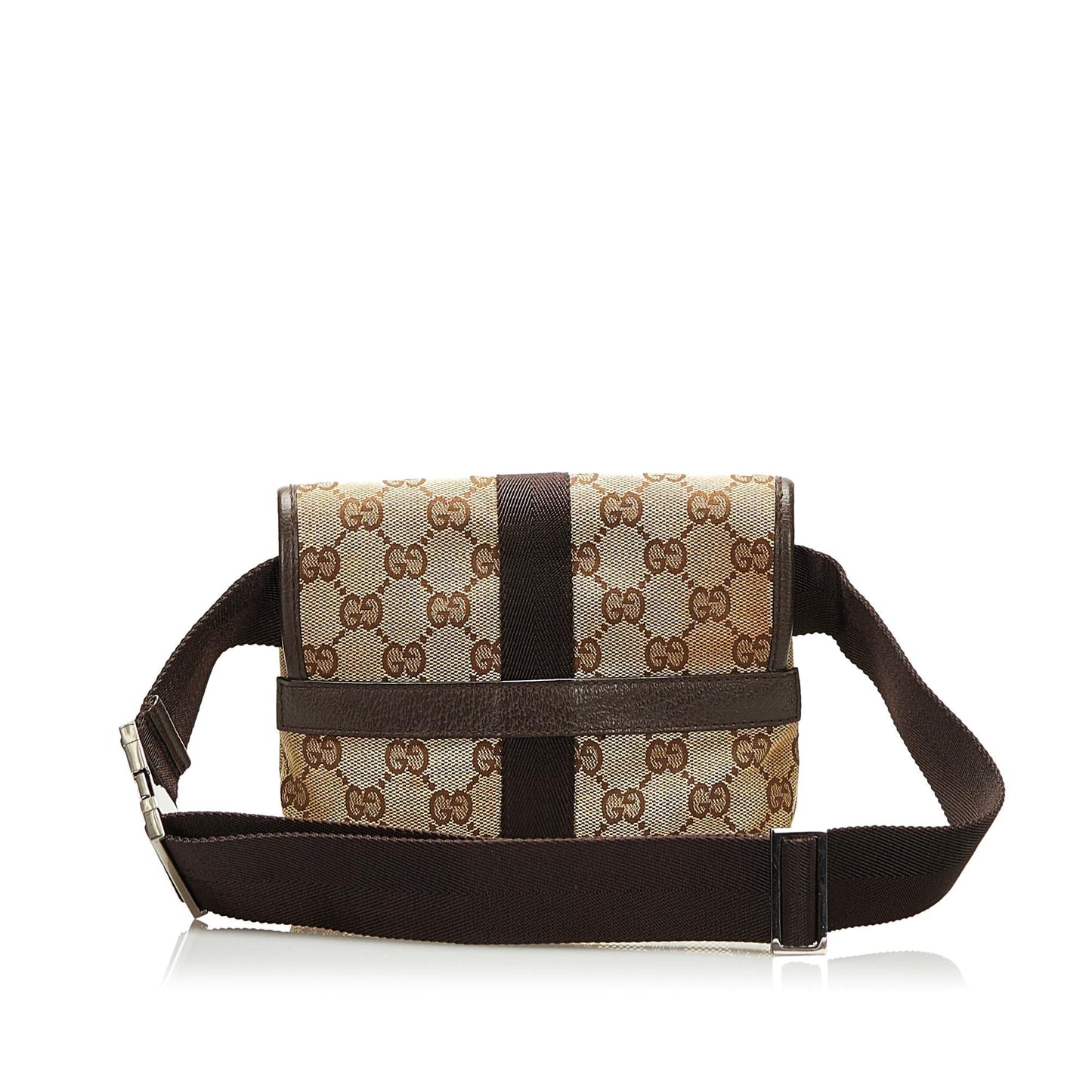 Gucci GG Belt SHG-IG0osS Canvas Brown Accessory