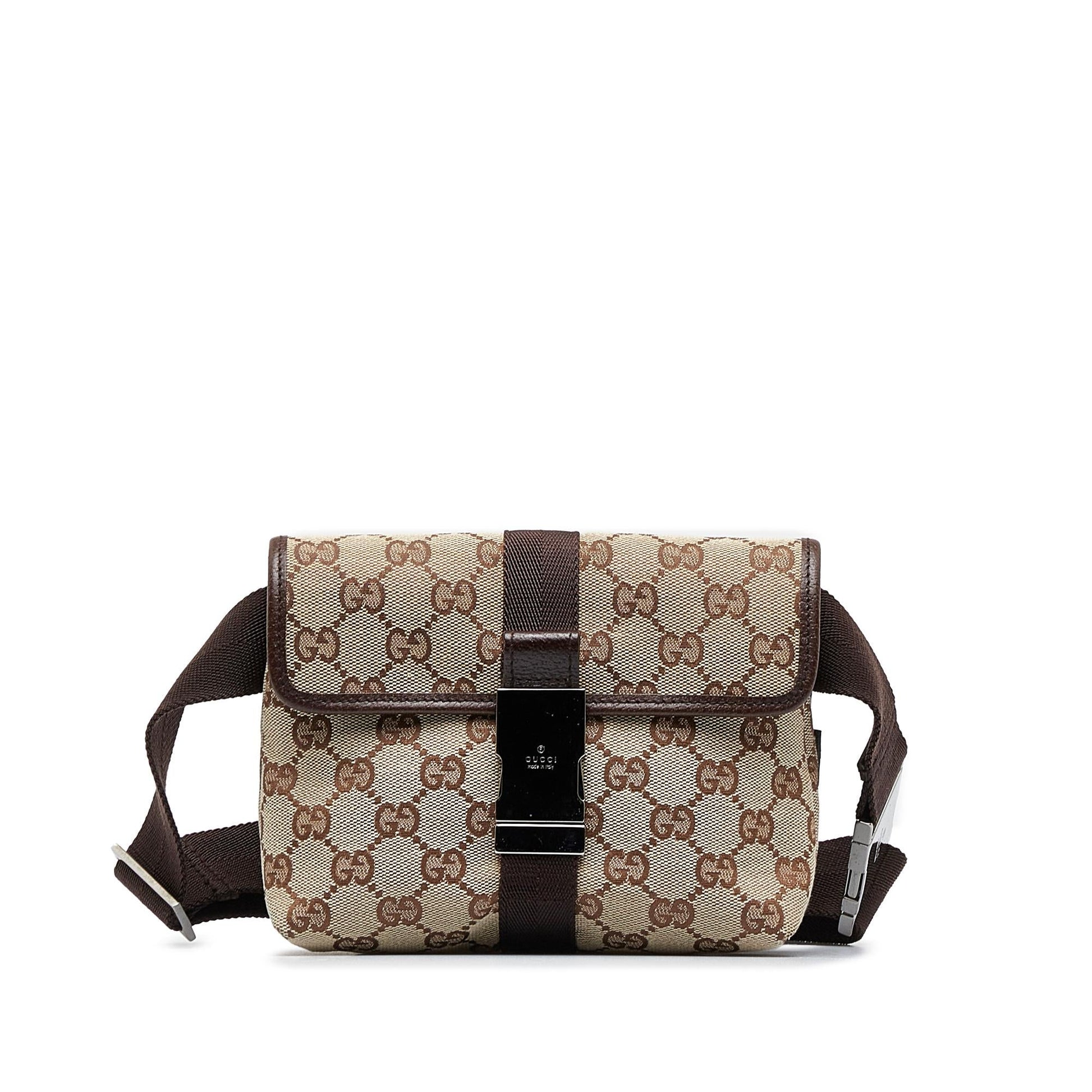 Gucci GG Belt SHG-cR2Tbh Canvas Brown Accessory