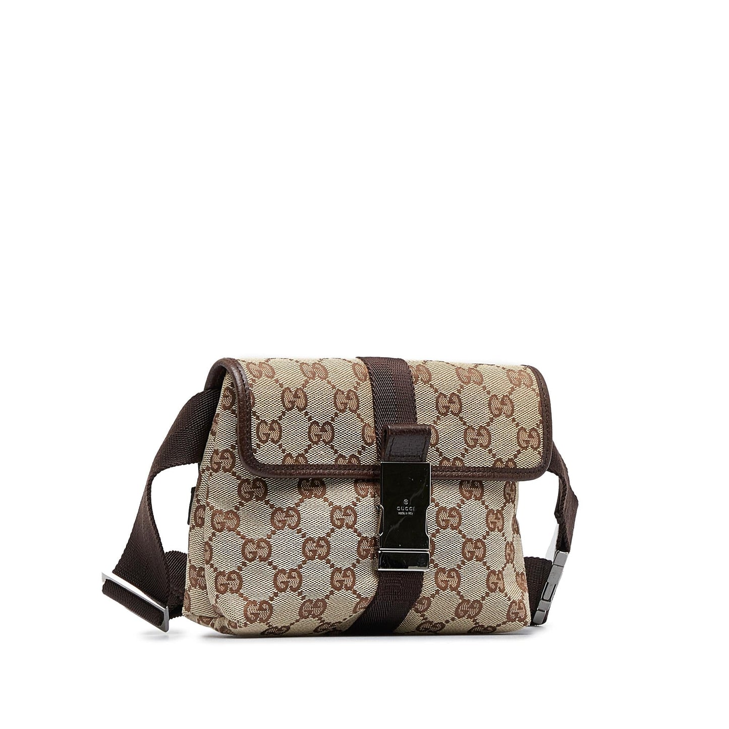 Gucci GG Belt SHG-cR2Tbh Canvas Brown Accessory