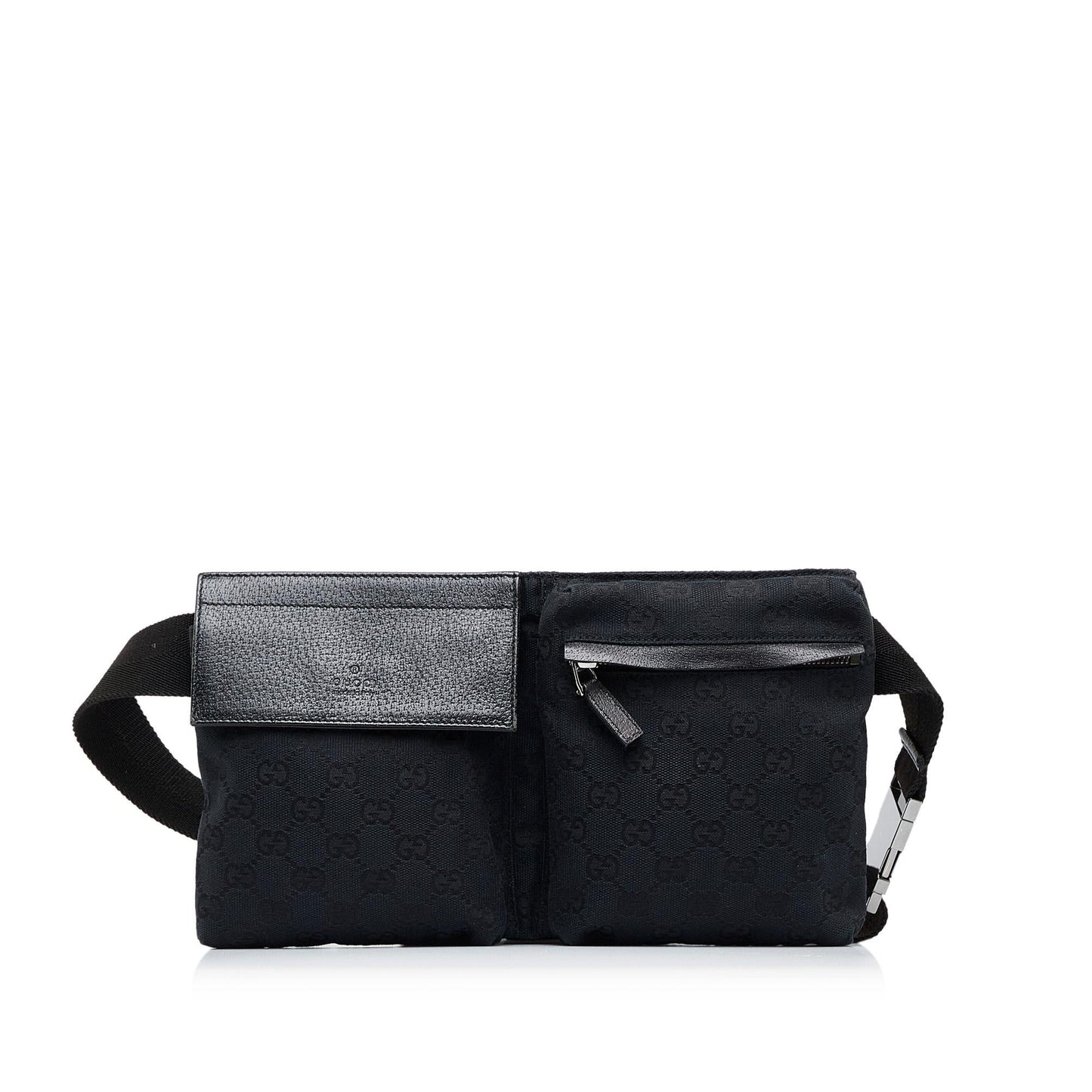 Gucci GG Belt SHG-cTUiHr Canvas Black Accessory