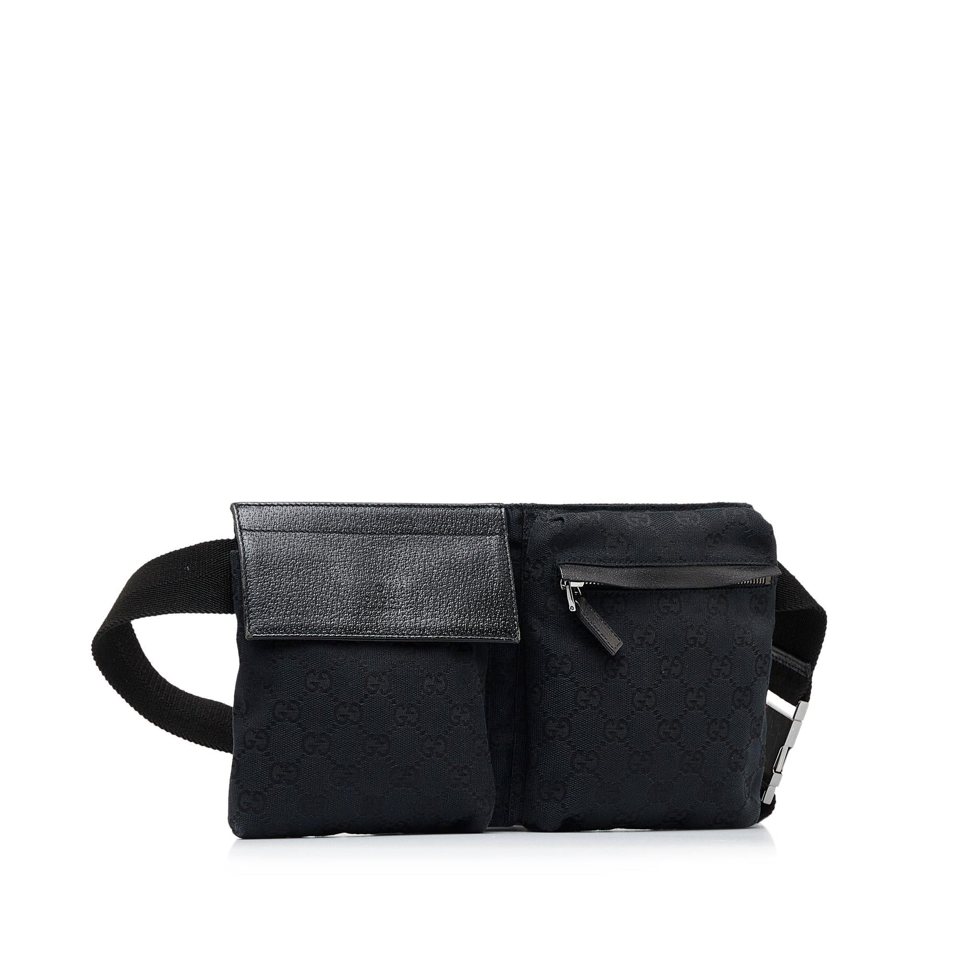 Gucci GG Belt SHG-cTUiHr Canvas Black Accessory