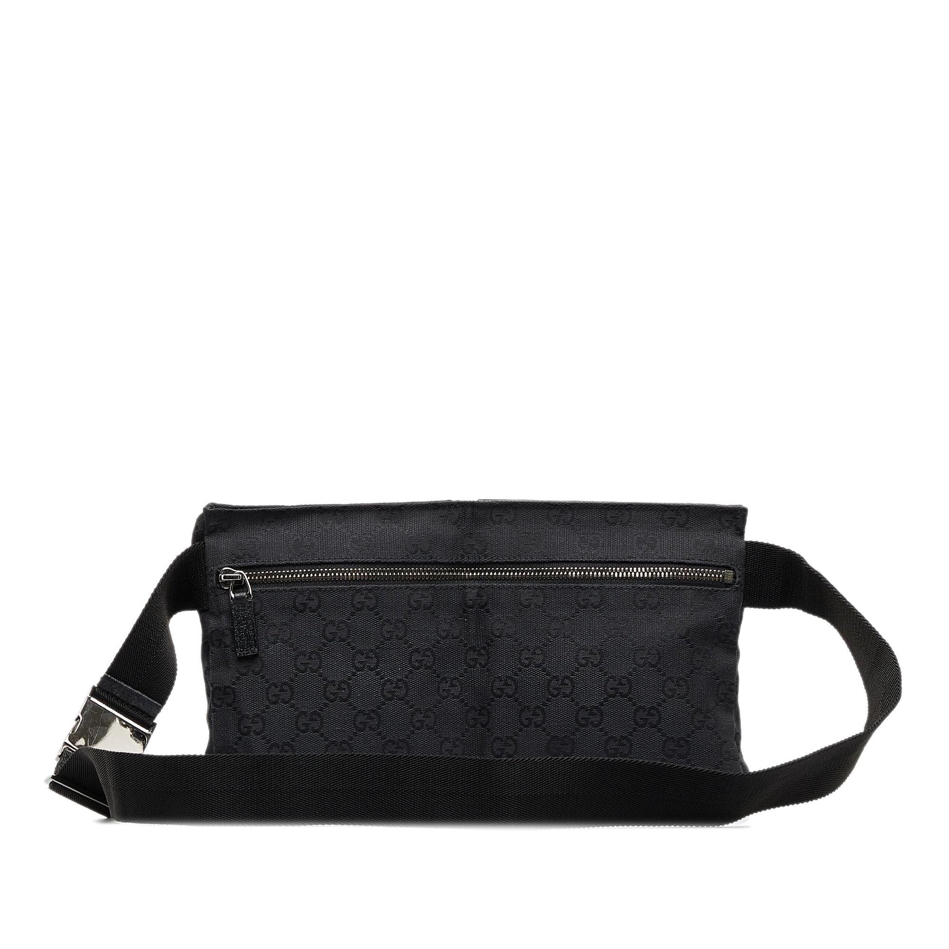 Gucci GG Belt SHG-3jZ8nl Canvas Black Accessory