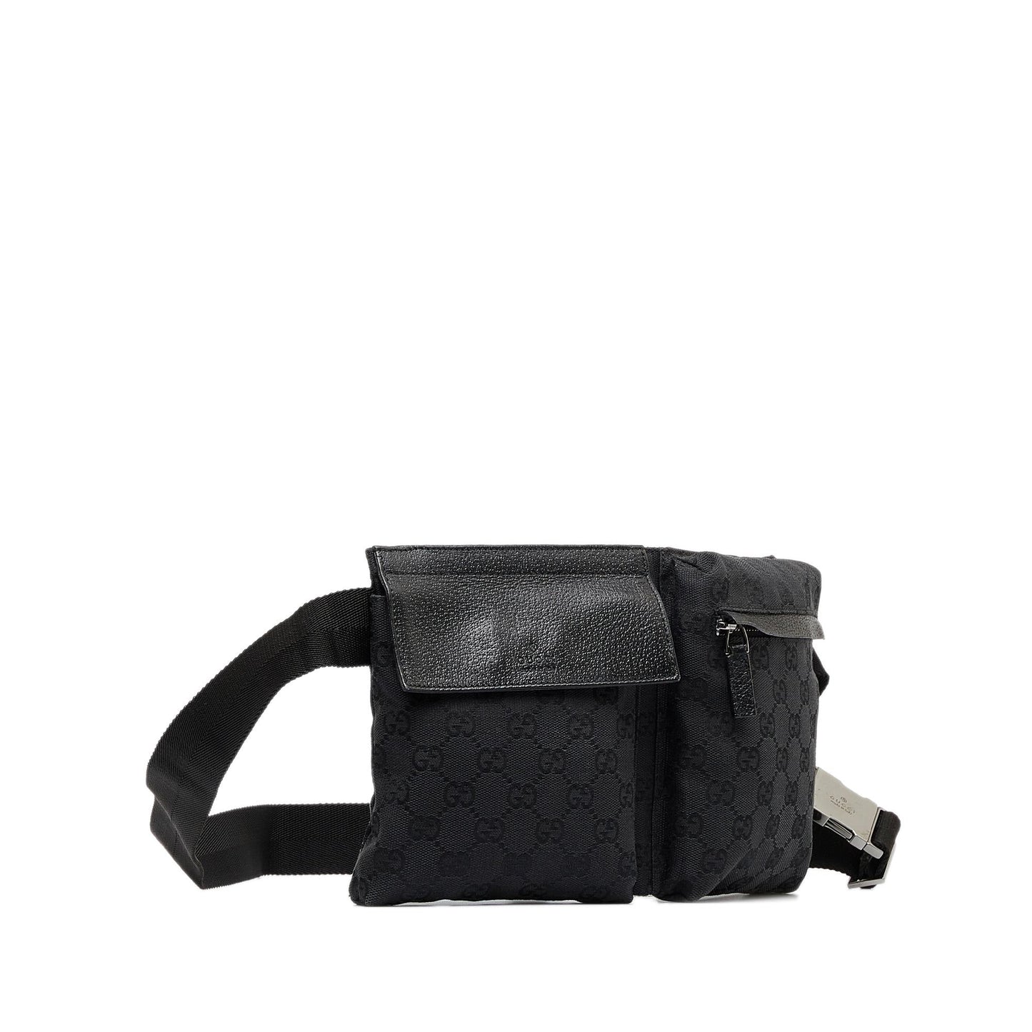 Gucci GG Belt SHG-3jZ8nl Canvas Black Accessory